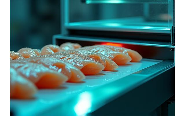 Advanced fish sorting machine using optical sensors.