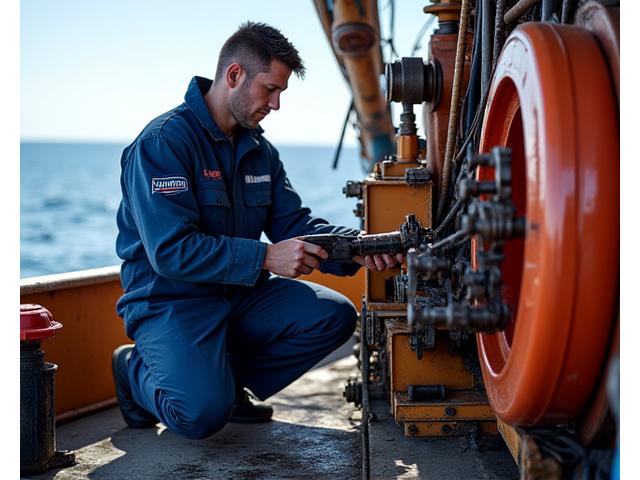 On-site marine equipment maintenance
